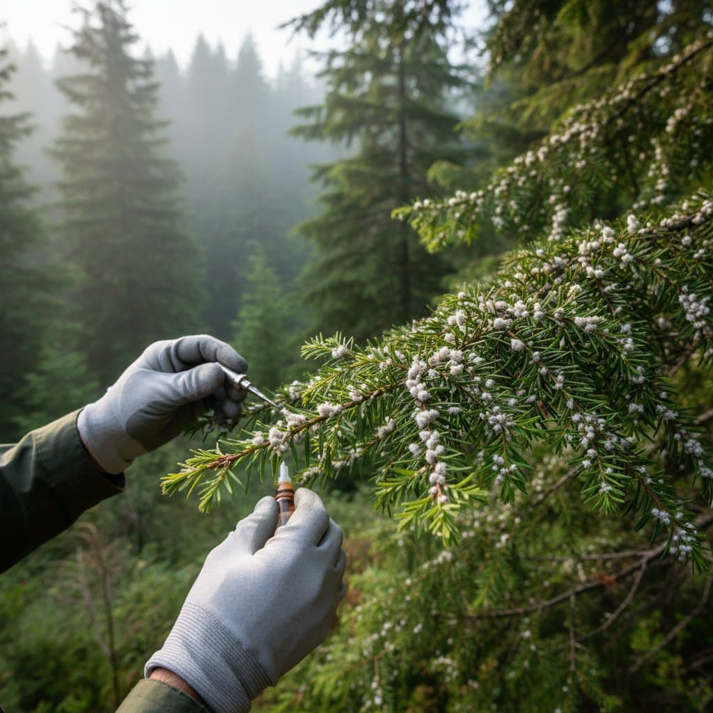 Featured image for Hemlock Woolly Adelgid Spreads to 8 States: Act Now