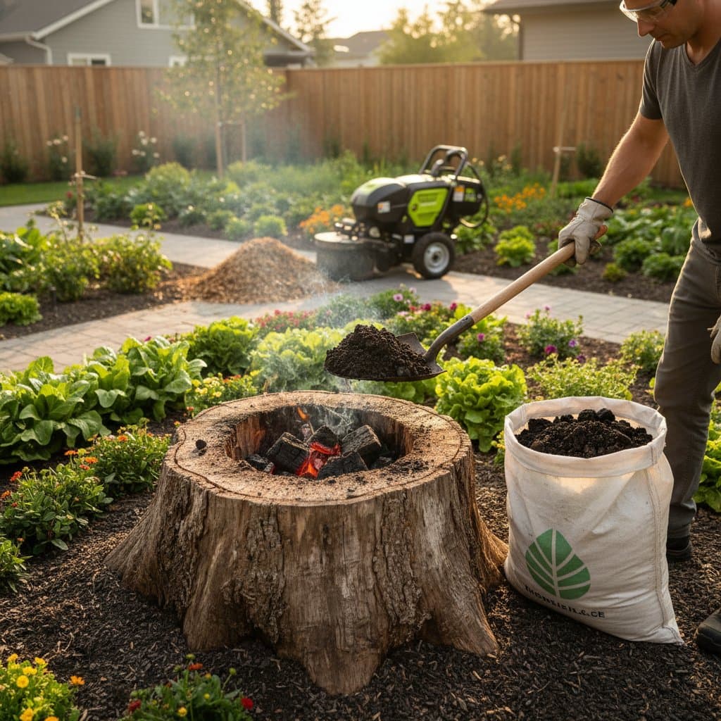 Featured image for Turn Tree Stumps Into $500+ Biochar Garden Gold