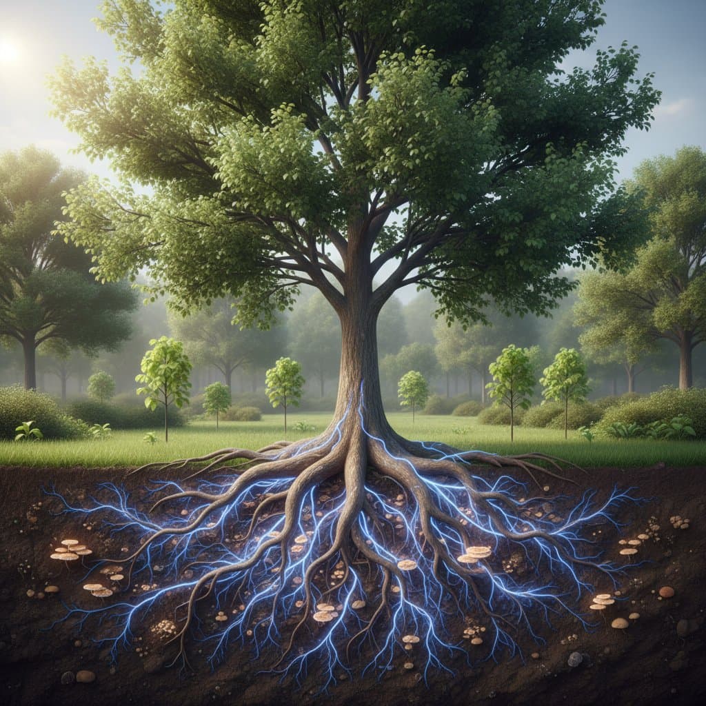 How Fungi Networks Strengthen Trees by 300%