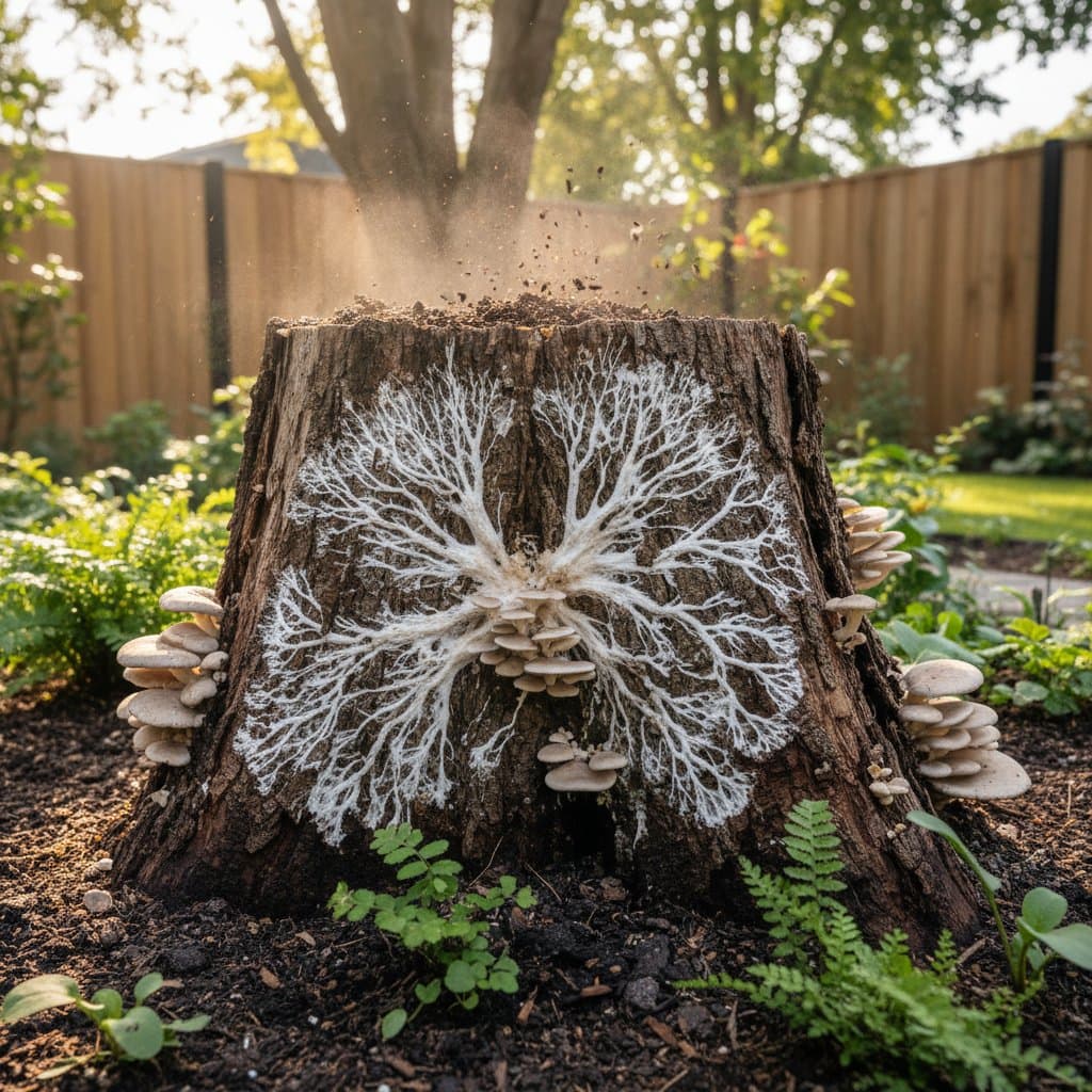 Featured image for Mycelium Breaks Down Tree Stumps in 90 Days for $50