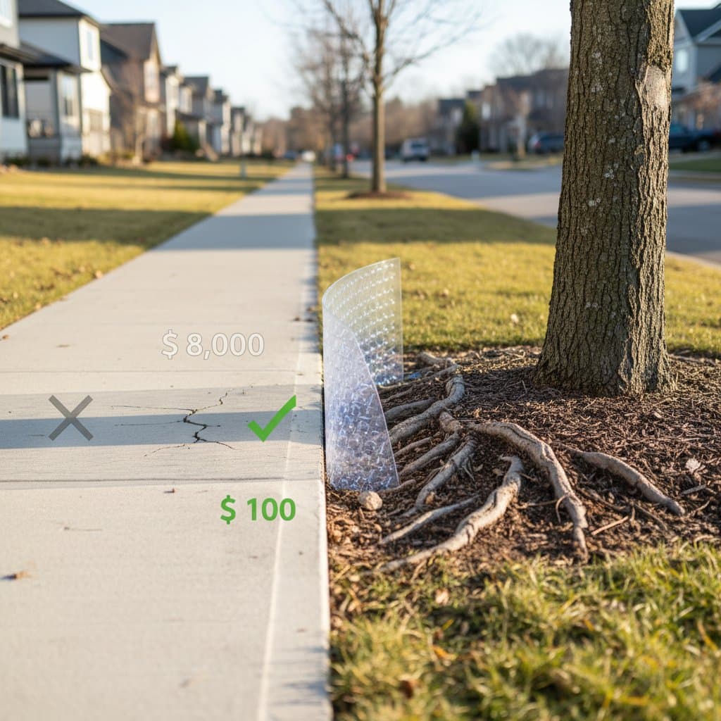 Root Barriers Prevent $8K Sidewalk Repair Bills