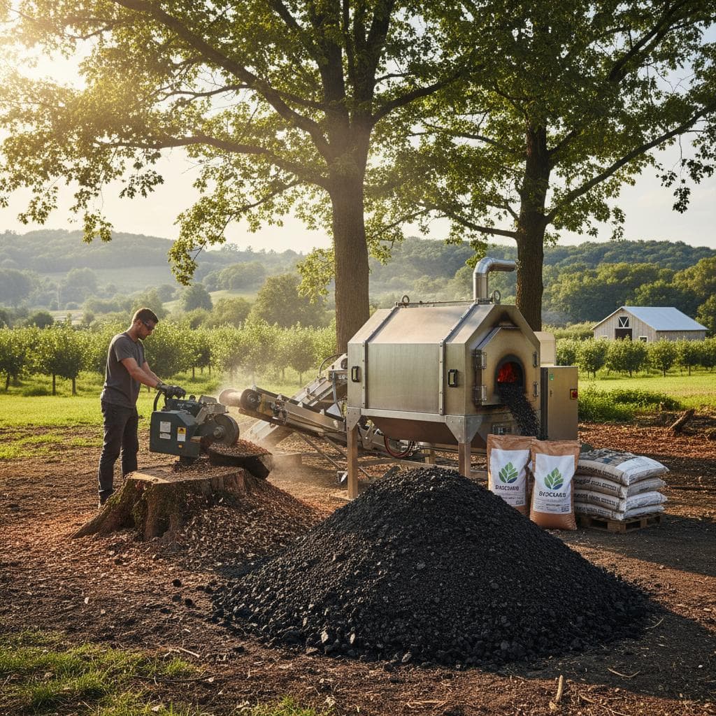 Turn Stump Waste into $500 Biochar Profit