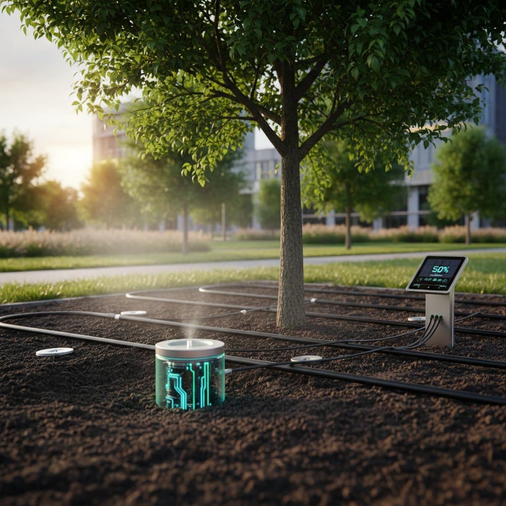 Soil Batteries Cut Tree Watering Costs in Half