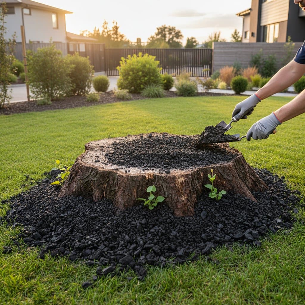 Biochar Stops 95% of Stump Regrowth for $275