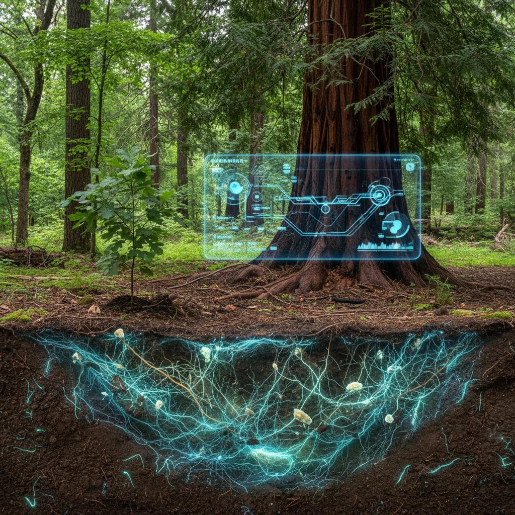 Mycelium Networks Transform Tree Health Through Underground Fungal Communication