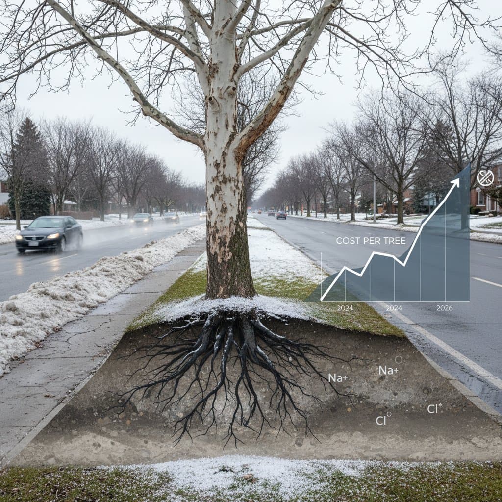 Road Salt Damage Costs $150-$1,200 Per Tree in 2026