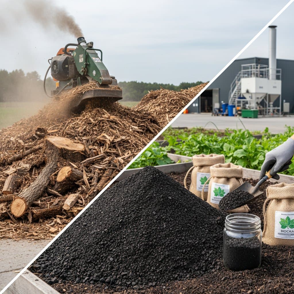 Stump Waste Converts to $200/Ton Biochar Profit