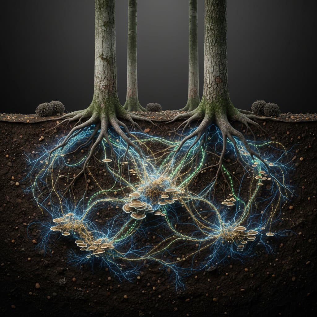 Featured image for Fungal Networks Transfer Nutrients Between Tree Roots
