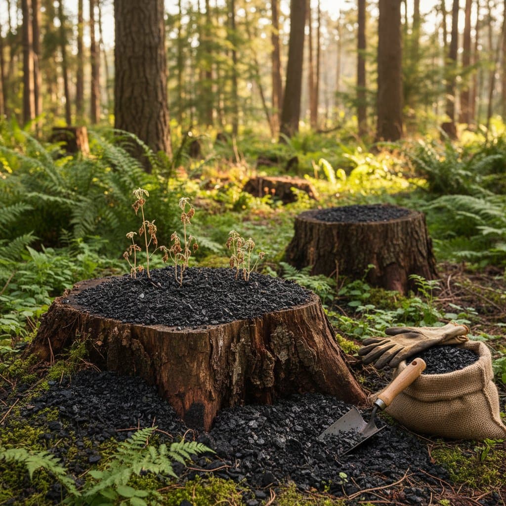 Biochar Stops Stump Regrowth Without Chemicals