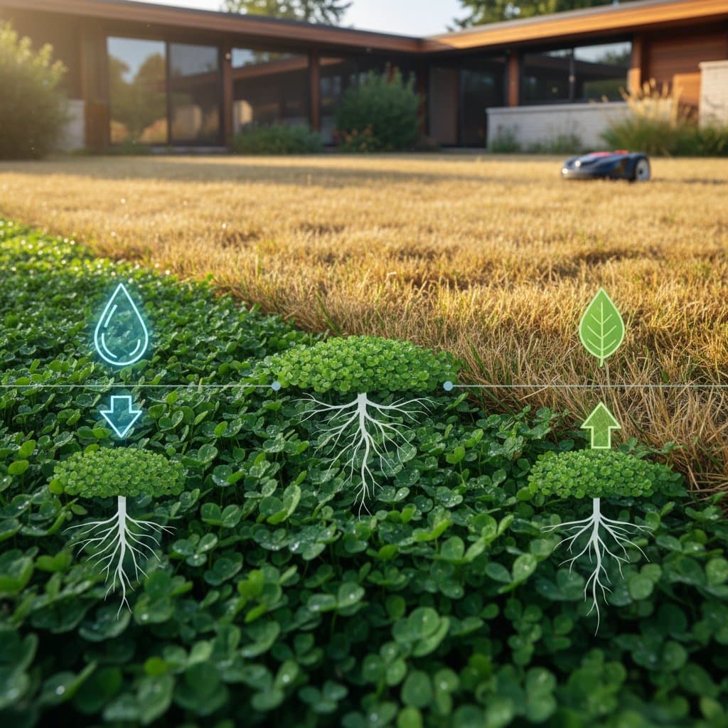 Why Micro-Clover Lawns Use 70% Less Water Than Grass