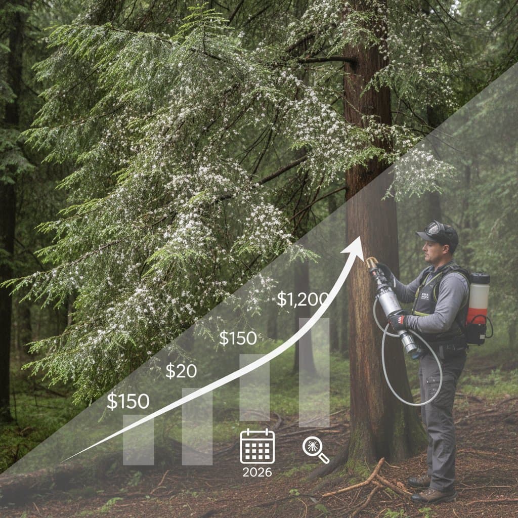 Hemlock Treatment Costs Hit $1,200 Per Tree as Pest Spreads