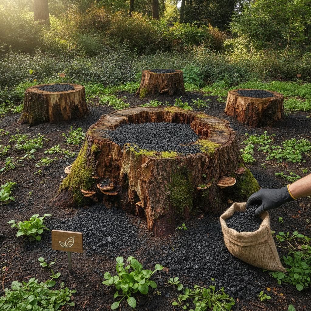 Biochar Breaks Down Stumps 3X Faster Than Natural Decay