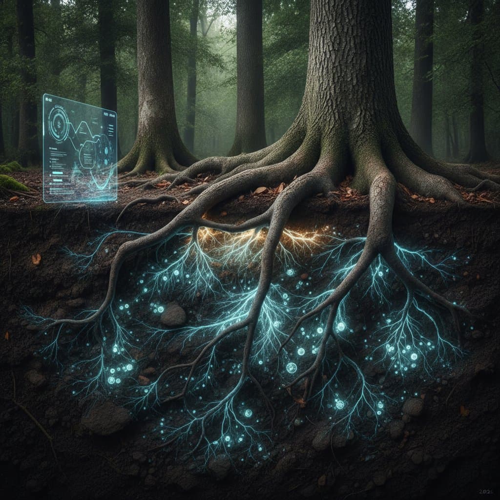 Fungal Networks Below Ground Strengthen Tree Roots