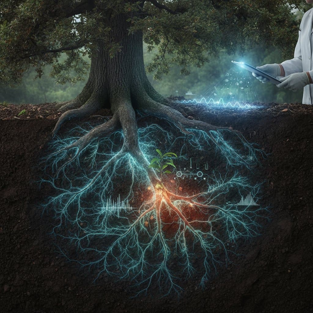 How Fungal Networks Signal Tree Stress Early